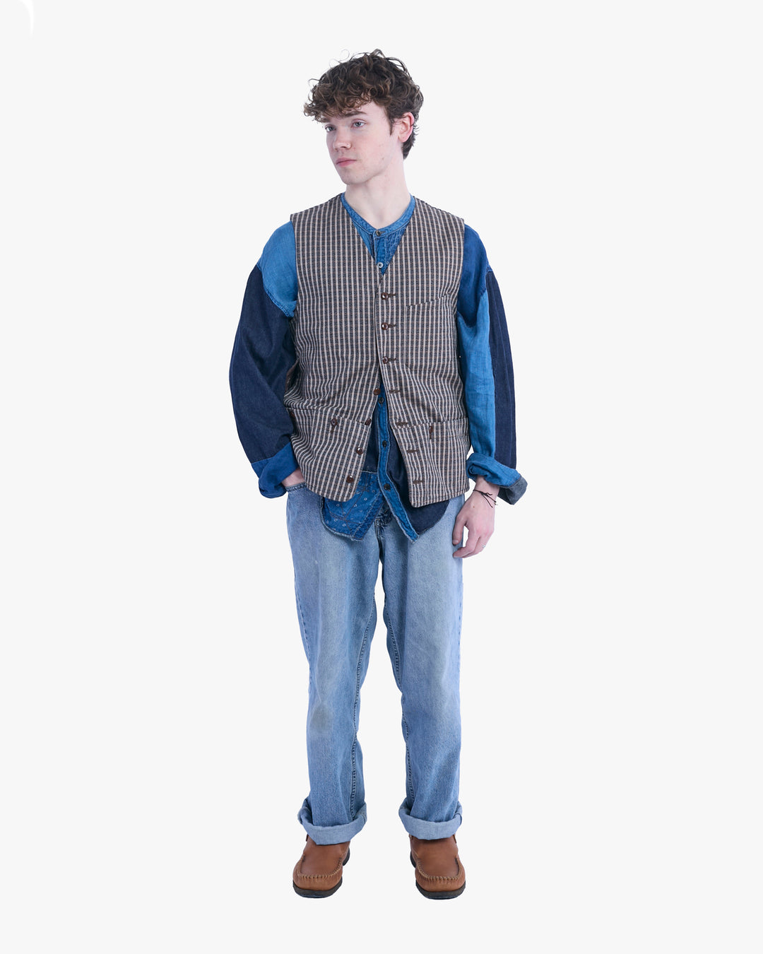 Japanese Repro Vest, L, Kapital, Brown