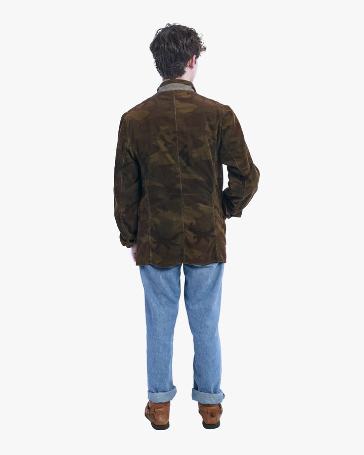 Japanese Repro Chore Coat, L, Kapital, Brown Camoflauge Corduroy