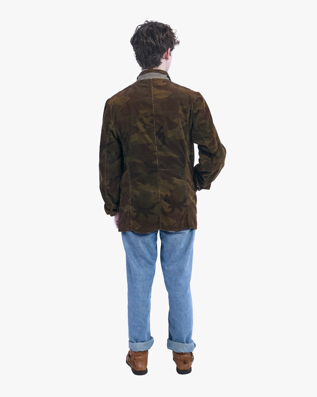 Japanese Repro Chore Coat, L, Kapital, Brown Camoflauge Corduroy