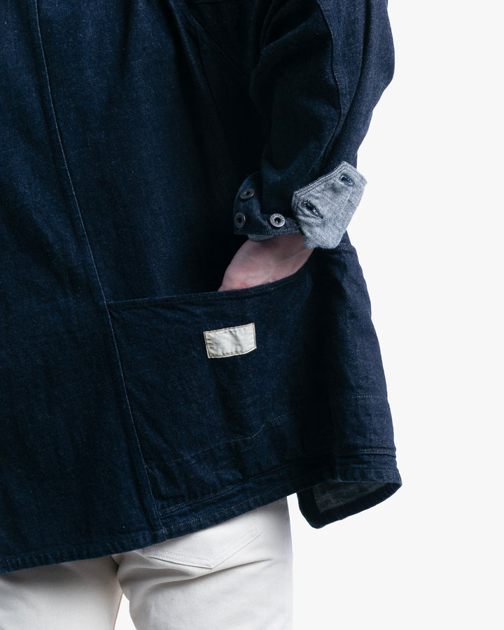 Japanese Repro Denim Chore Coat, XL, Kapital, Dark Wash with Metal Buttons