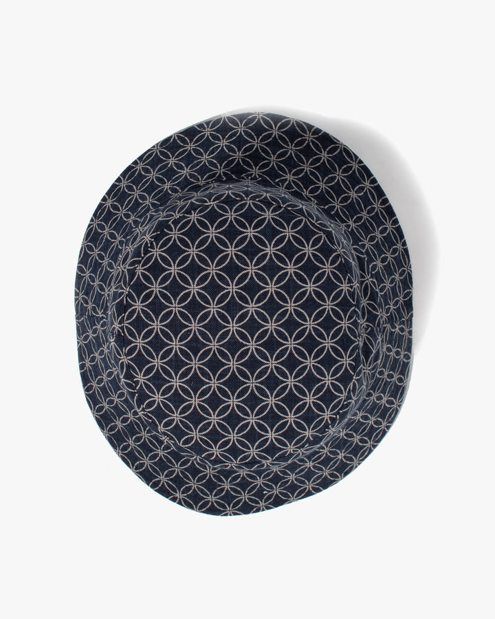 Kiriko Original Bucket Hat, Reversible, Shippou Denim