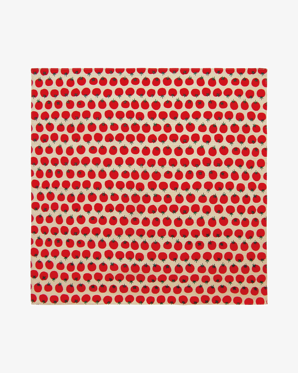 PrairieDog, Furoshiki, Tomato, Off-White, 19" x 19"