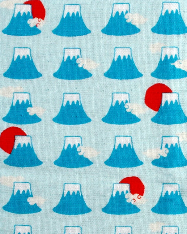 PrairieDog, Handkerchief, Mount Fuji, Blue