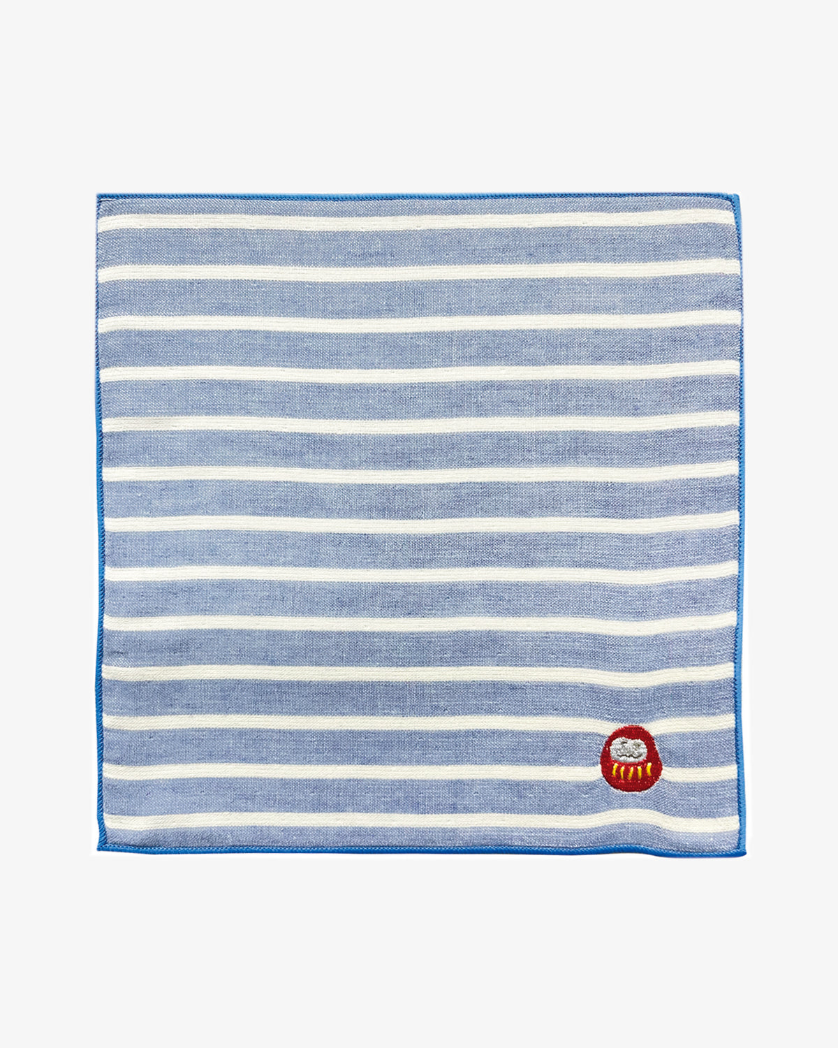 PrairieDog, Embroidered Gauze-Pile Handkerchief, Daruma Striped
