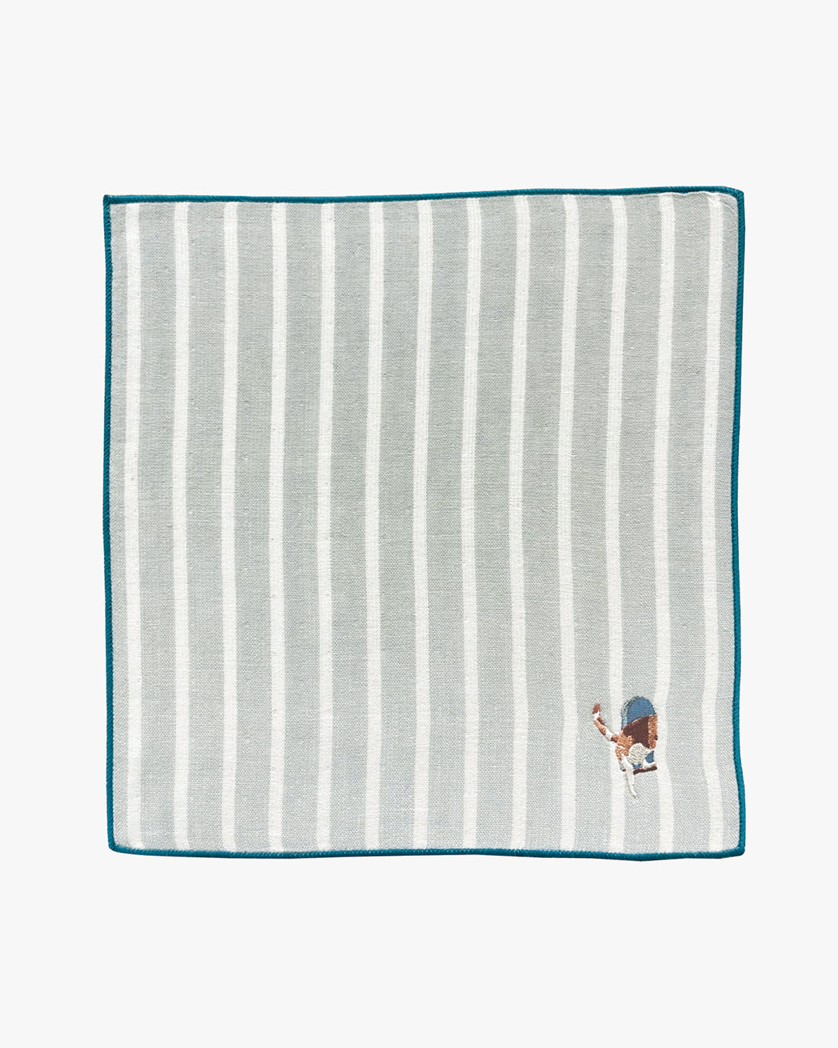 PrairieDog, Embroidered Gauze-Pile Handkerchief, I'm Home Cat