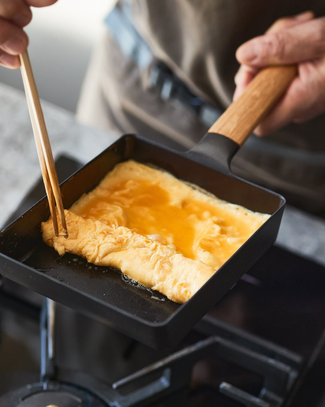 Frying Pan, Vermicular, Egg &amp; Toast Pan, Oak, 7.5in
