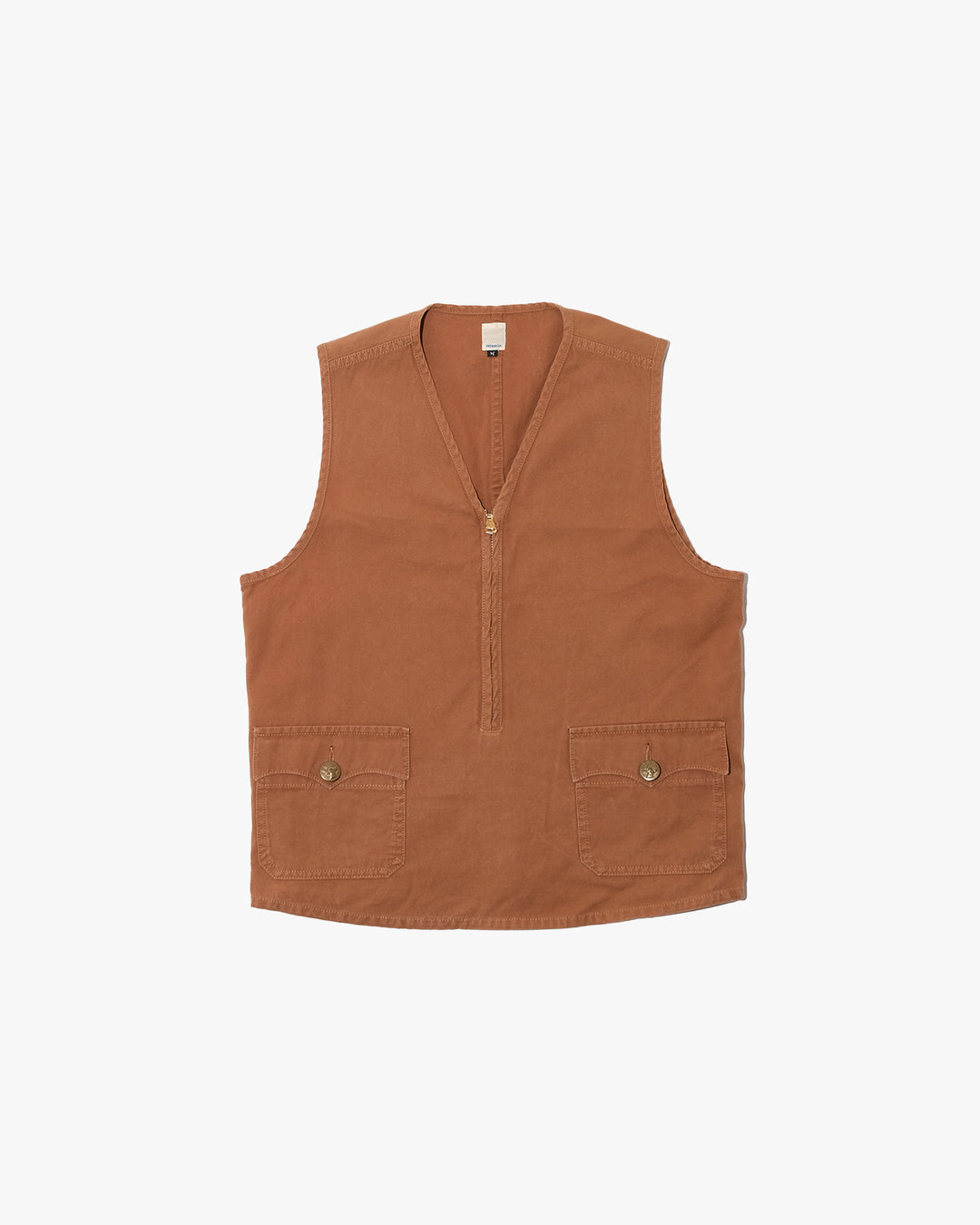 Japanese Repro Pullover Vest, M, Tatamize, Clay