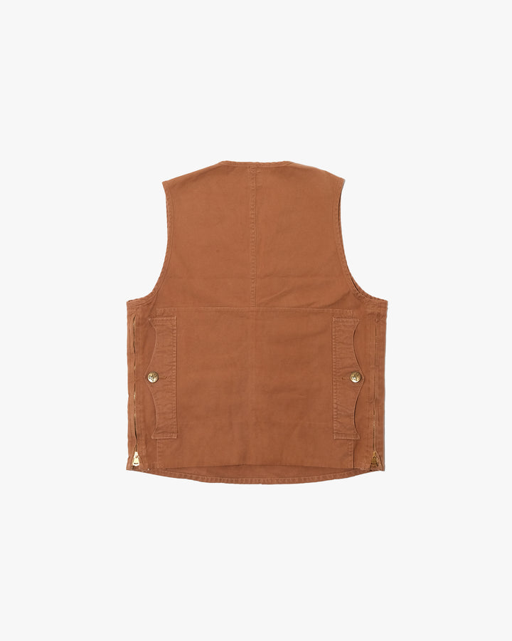 Japanese Repro Pullover Vest, M, Tatamize, Clay