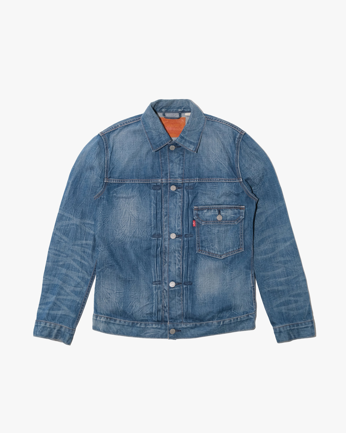 Japanese Repro Type I Trucker Jacket, M, Levi's, Medium Wash Blue Denim