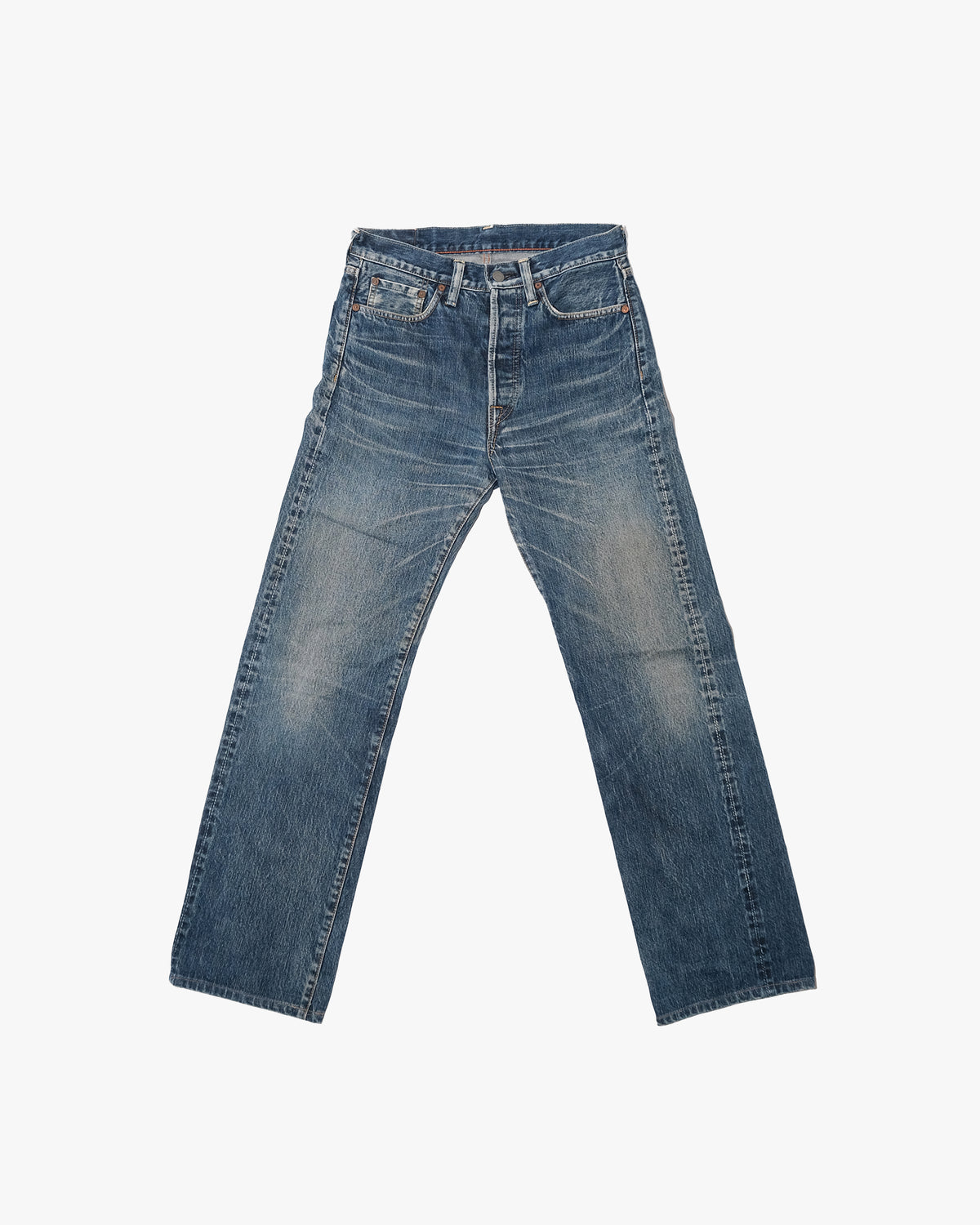 Japanese Repro Denim Jeans, 30, 45rpm, Medium Wash Blue