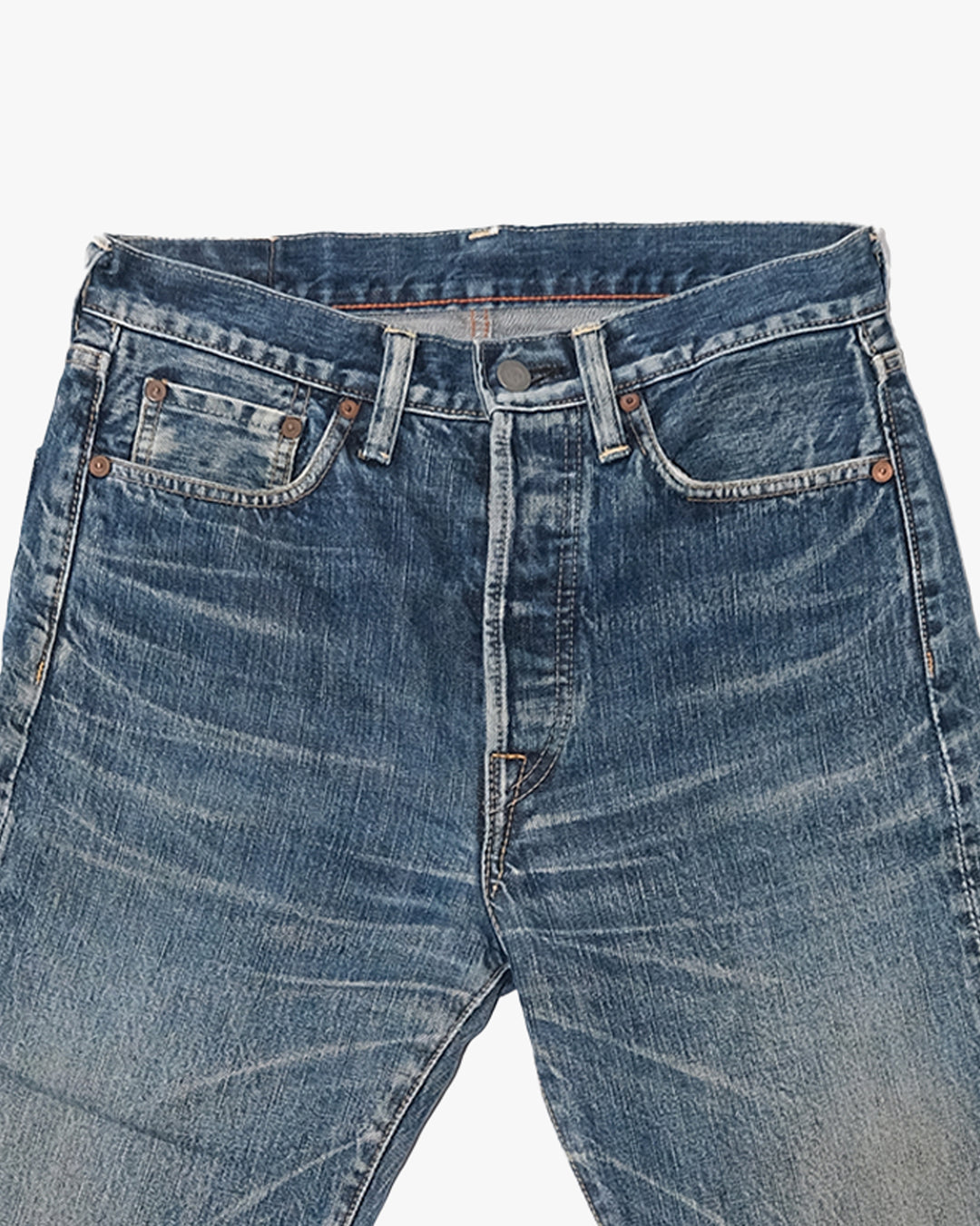 Japanese Repro Denim Jeans, 30, 45rpm, Medium Wash Blue