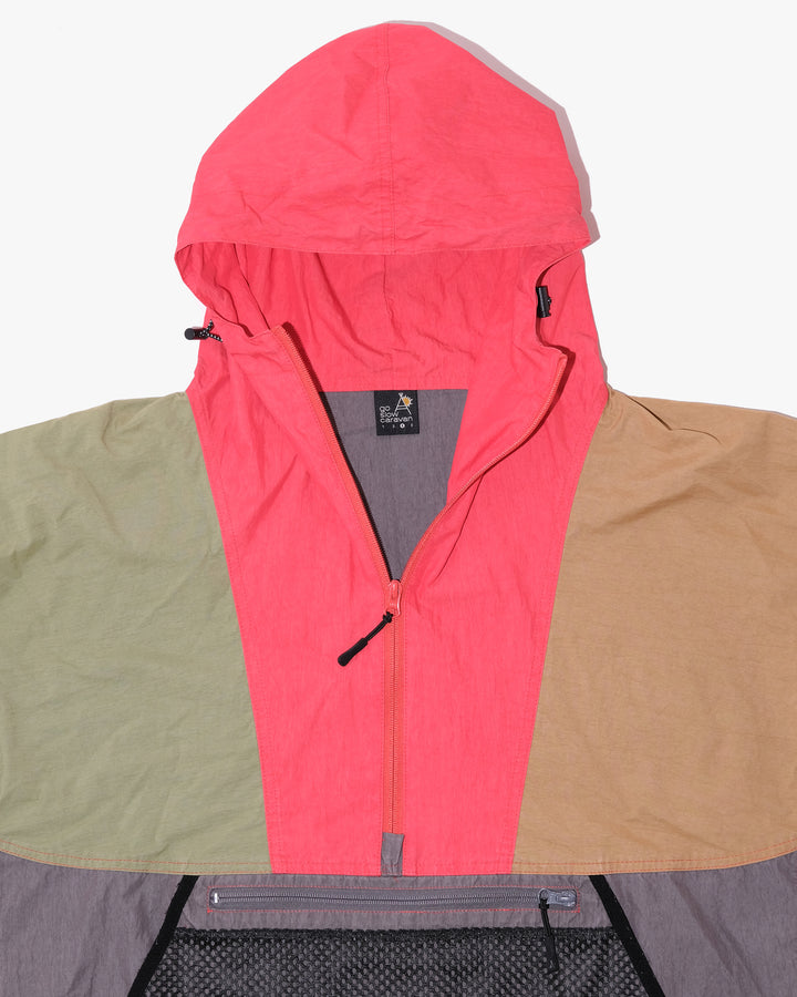 Japanese Repro Jacket, L, Go Slow Caravan, Nylon Color Block with Mesh Pocket