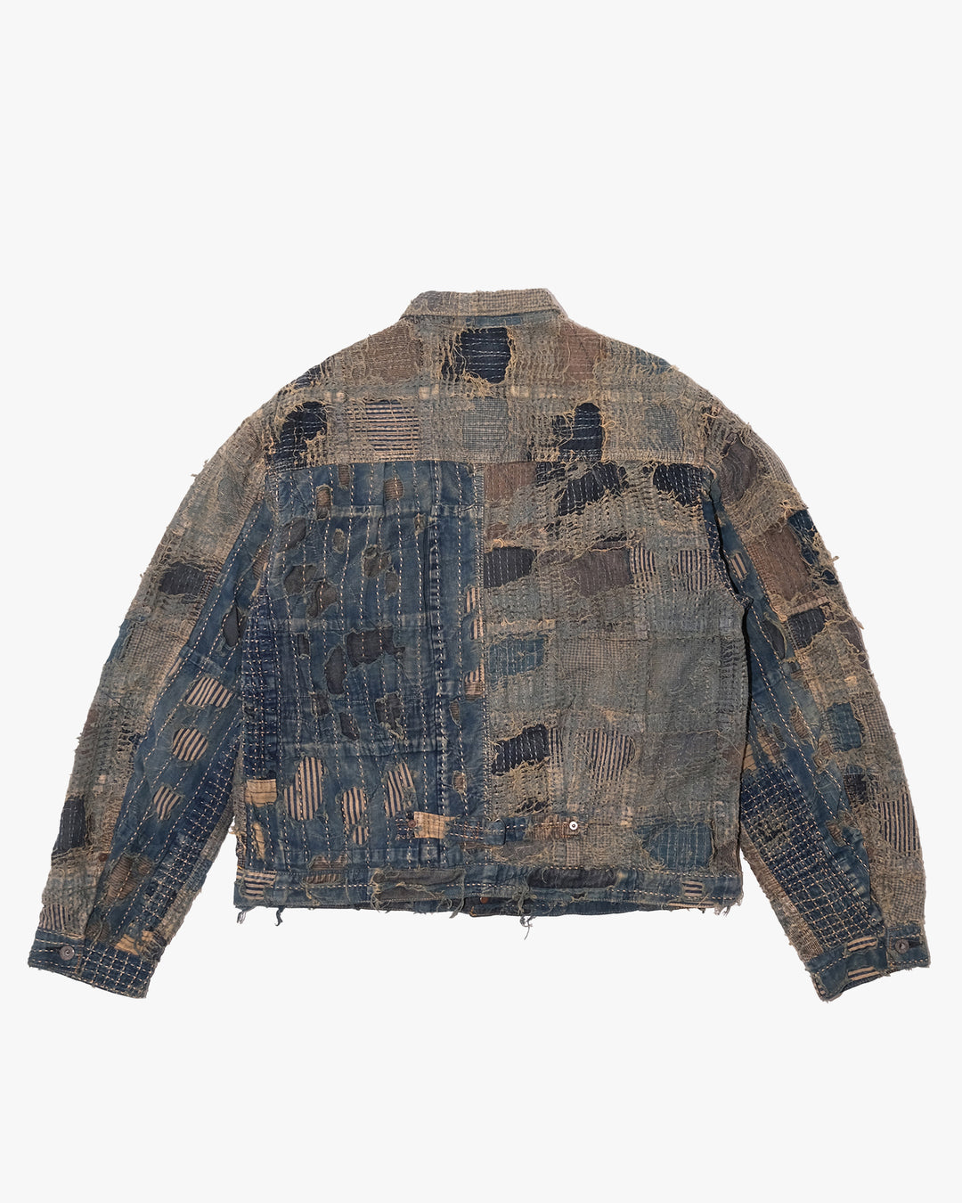 Japanese Repro Jacket, XXL, Kapital, Indigo Boro Patchwork with Sashiko Stitching