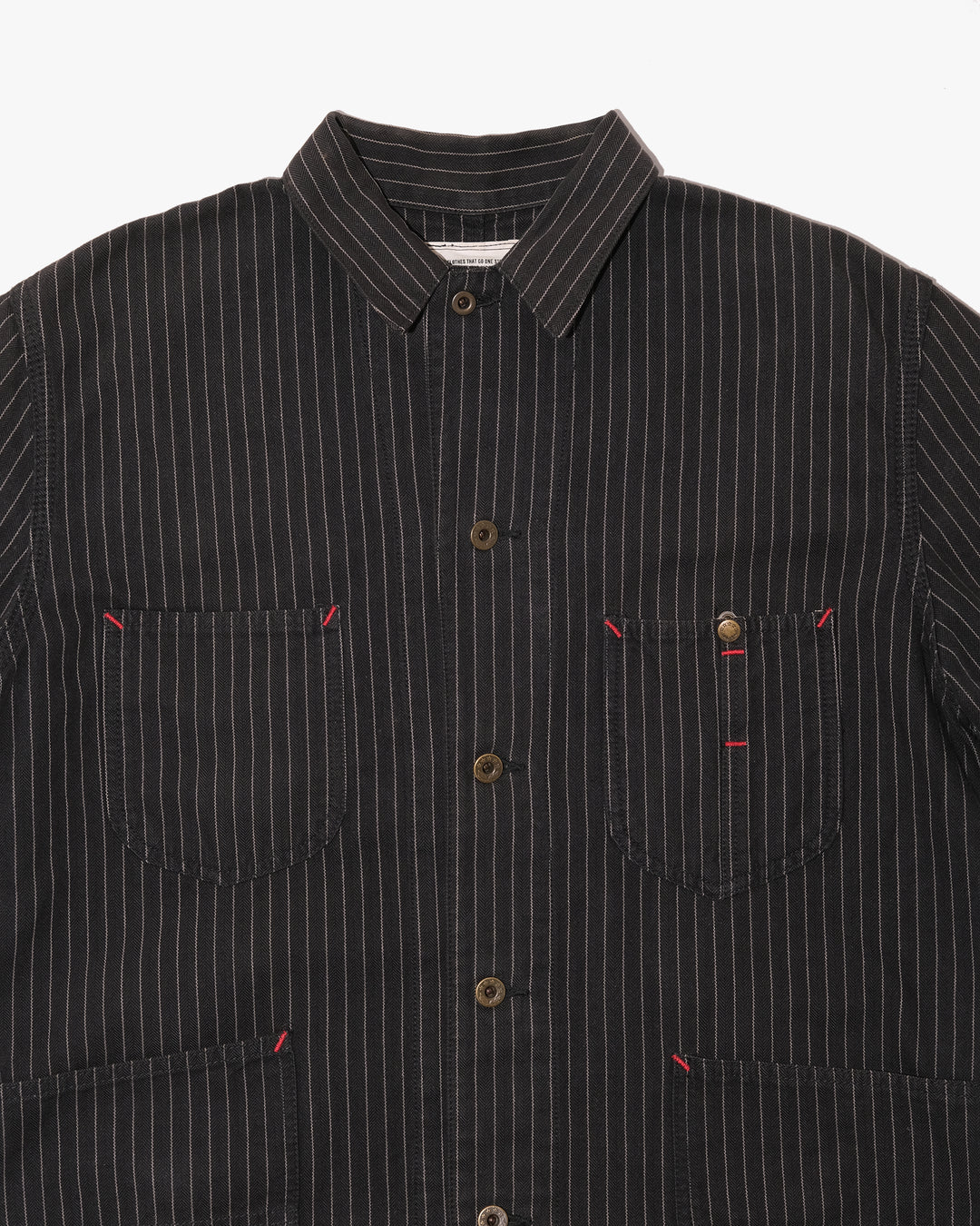 Japanese Repro Jacket, L, Fobfactory, Striped Coveralls
