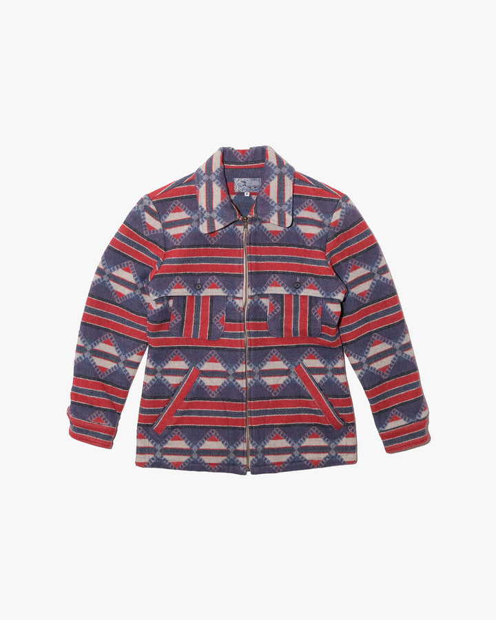 Japanese Repro Jacket, M, Kenzo, Red and Blue Geometric Print