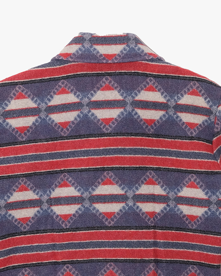 Japanese Repro Jacket, M, Kenzo, Red and Blue Geometric Print