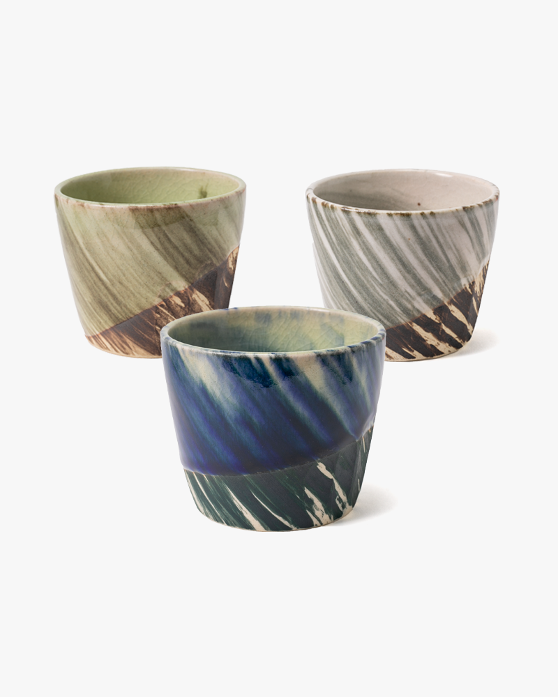 Cup, Bisque, Brushstroke