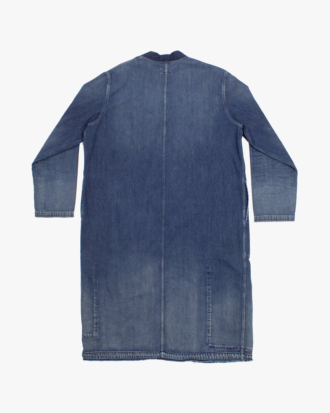 Japanese Repro Denim Robe, M, Kapital, Medium Wash with Multicolor Stitched Details