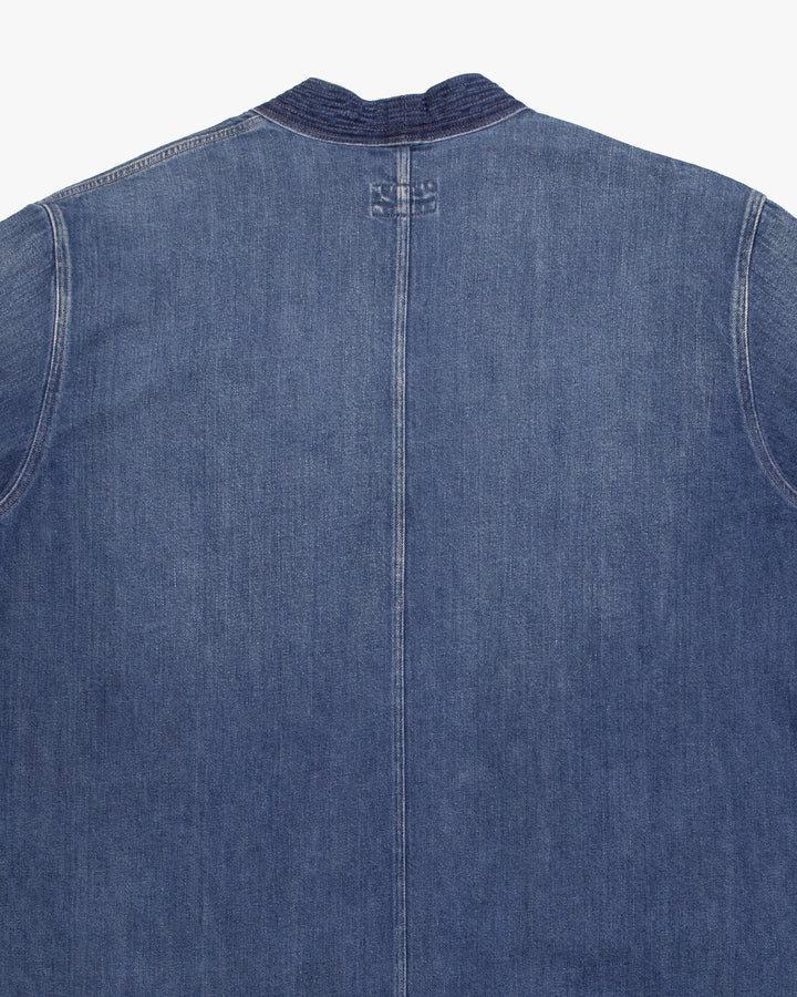 Japanese Repro Denim Robe, M, Kapital, Medium Wash with Multicolor Stitched Details