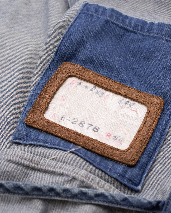 Japanese Repro Denim Robe, M, Kapital, Medium Wash with Multicolor Stitched Details
