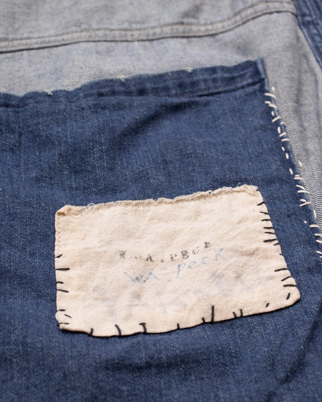 Japanese Repro Denim Robe, M, Kapital, Medium Wash with Multicolor Stitched Details