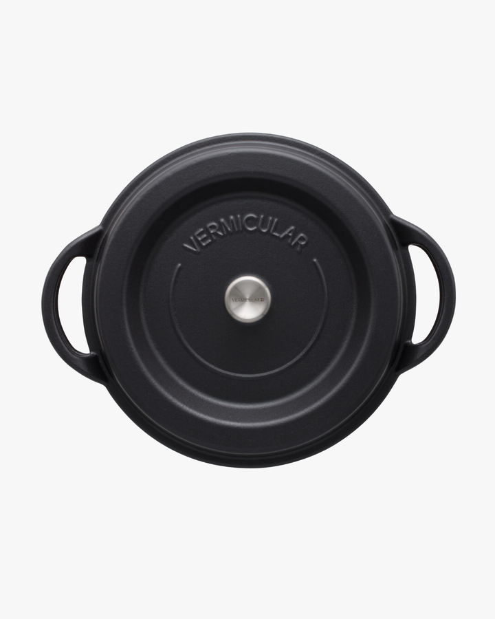 Oven Pot, Vermicular, Round Knob Lid, Matte Black, 22cm