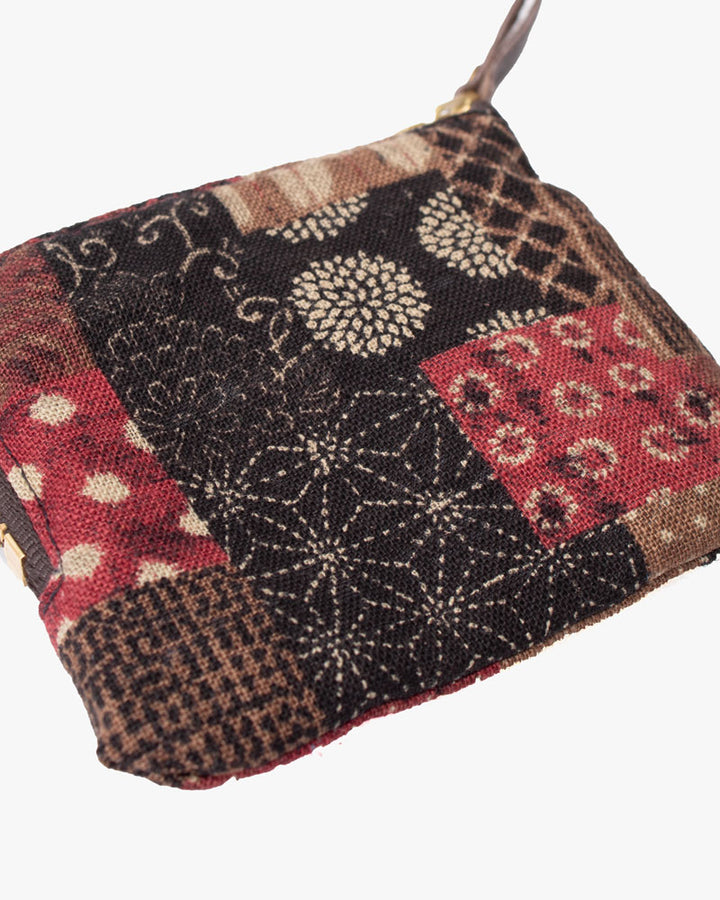 Kiriko Original Zipper Wallet, Azuki Patchwork Style