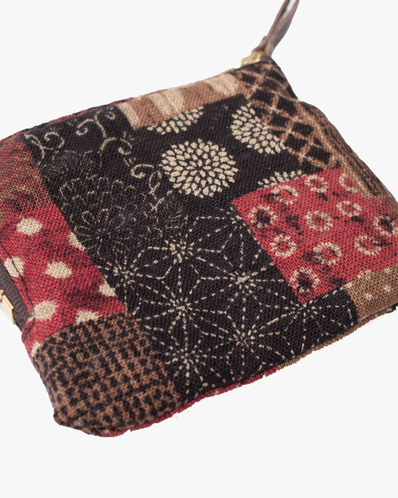 Kiriko Original Zipper Wallet, Azuki Patchwork Style