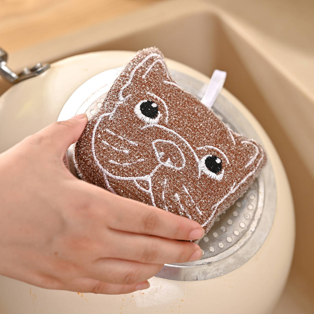 Fox Run Brands, Bulldog Kitchen Scrubber Set, Multicolor Pack of 3