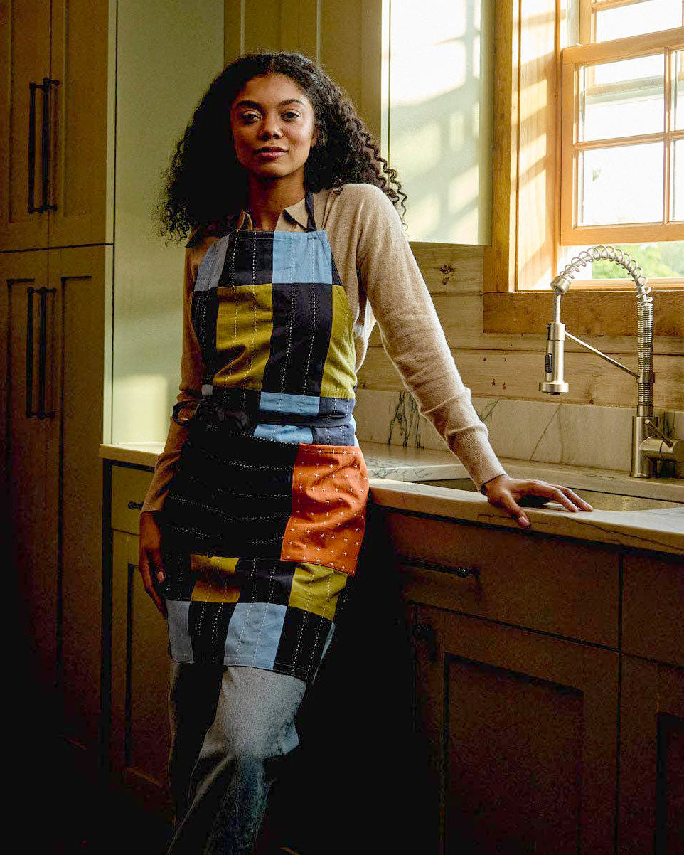 Anchal, Trellis Organic Cotton Bib Apron
