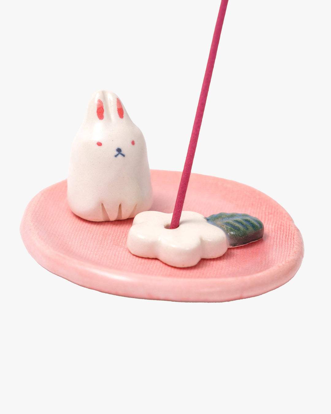 Craftman House, Handcrafted Bunny and Flower Incense Holder