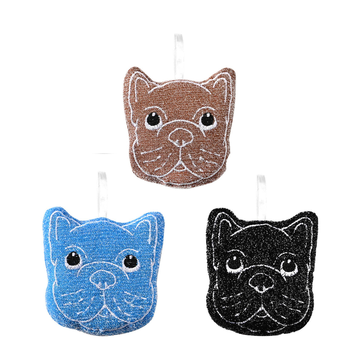 Fox Run Brands, Bulldog Kitchen Scrubber Set, Multicolor Pack of 3