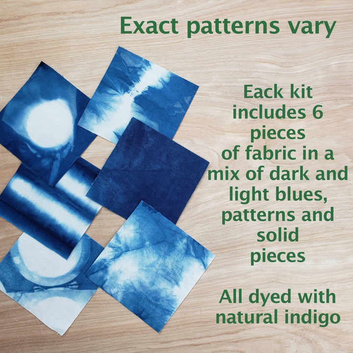 Boro Sewing Kit with Natural Indigo Dyed Fabric