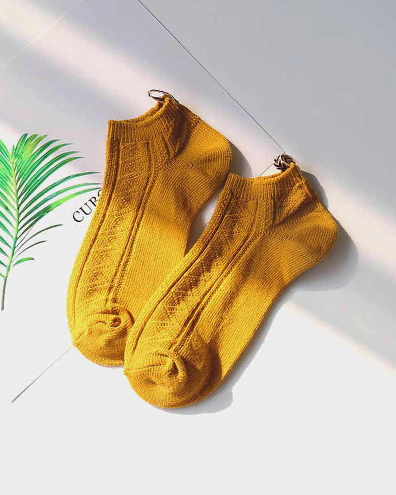 Tourtiwi, Boat Socks, Solid Color Vintage