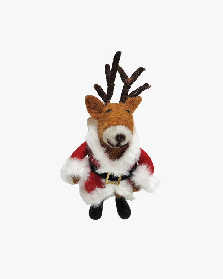 Bright Ideas, Santa Reindeer Felted Ornament