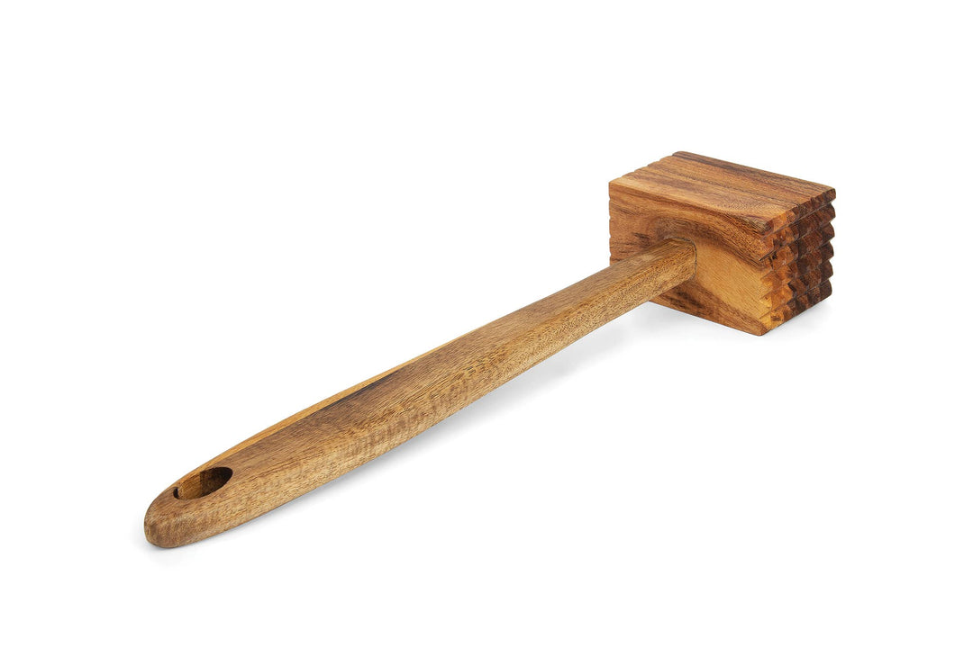 Ironwood Acacia Wood Meat Tenderizer, 11.75" x 3" x 1.75"