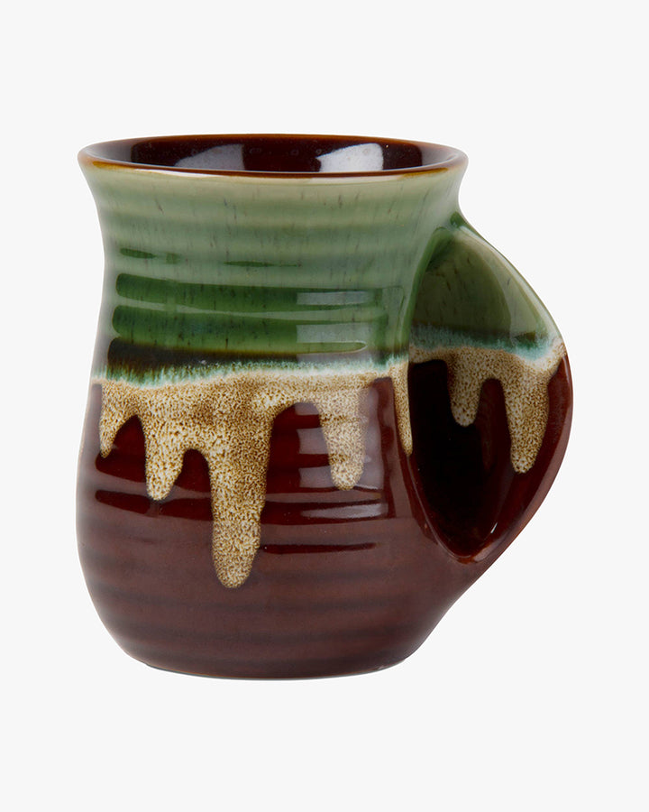 Tag, Reactive Glaze Hand Warmer Mug, Green