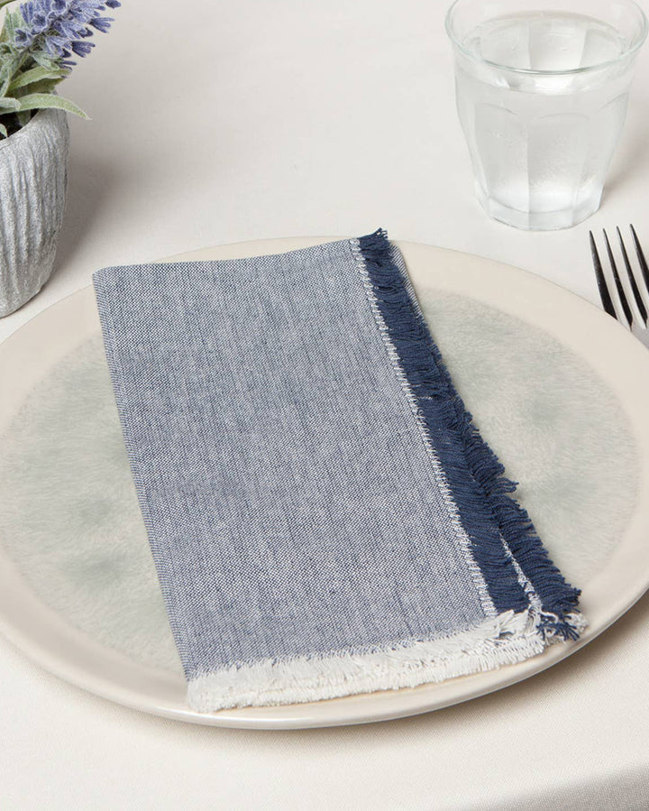 Danica Heirloom, Midnight Blue Chambray Napkins, Set of 4