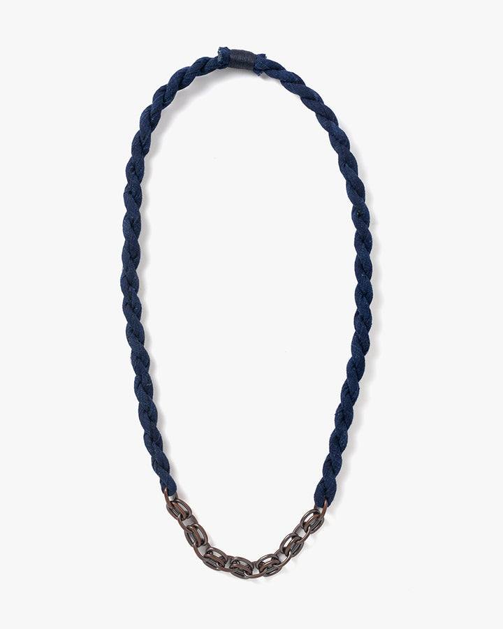 Boet x Kiriko Necklace, Boro, Blue