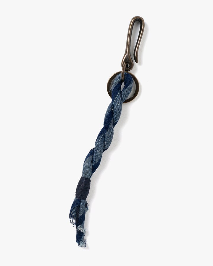 Boet x Kiriko Keychain, Boro, Indigo with White Shima