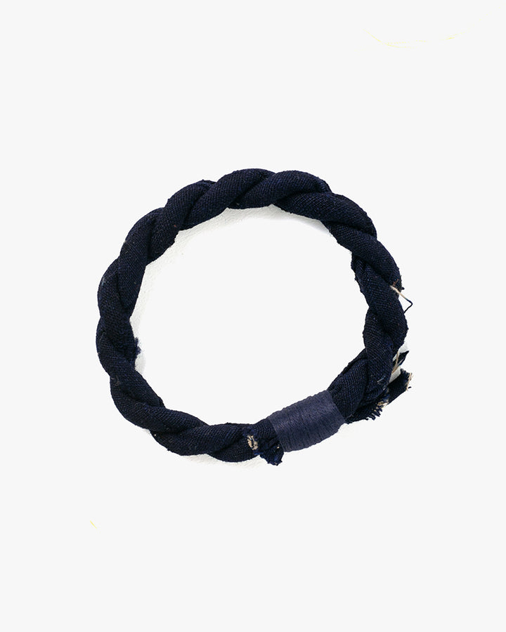 Boet x Kiriko Bracelet, Boro, Dark Indigo with White Accents