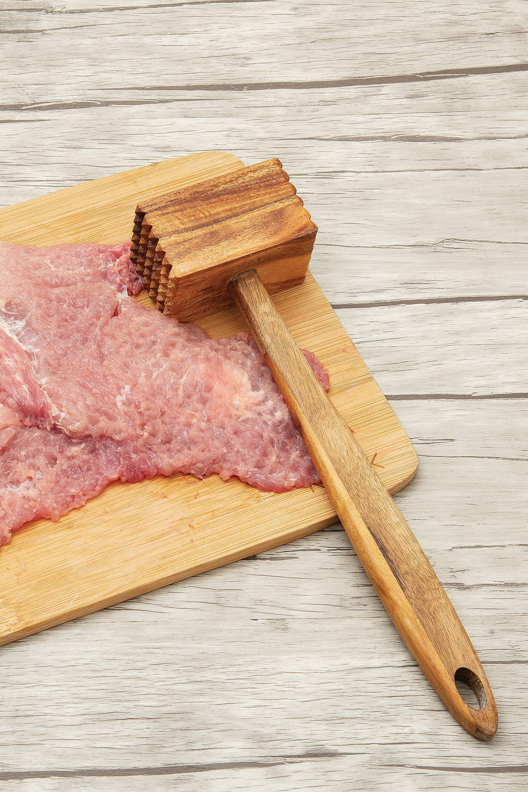 Ironwood Acacia Wood Meat Tenderizer, 11.75" x 3" x 1.75"