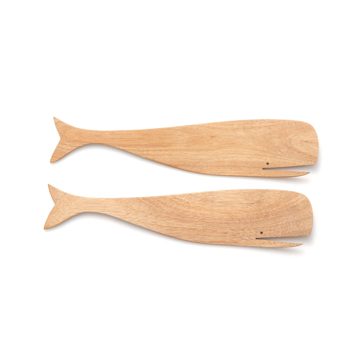 Ironwood, Wooden Whale Salad Utensils, Acacia,12.5" x 275"