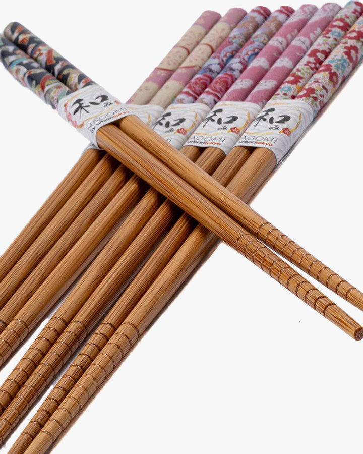 Urban Tokyo, 5 Piece Chopsticks Set, Floral Pattern
