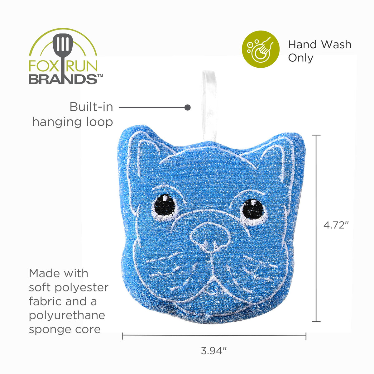 Fox Run Brands, Bulldog Kitchen Scrubber Set, Multicolor Pack of 3