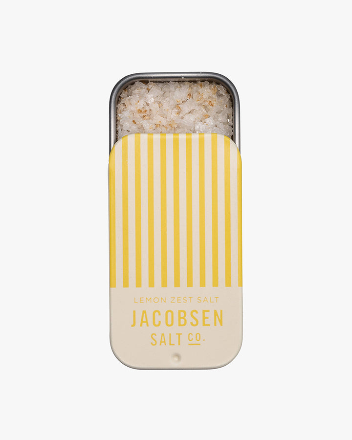 Jacobsen Salt, Infused Lemon Zest Sea Salt Slide Tin