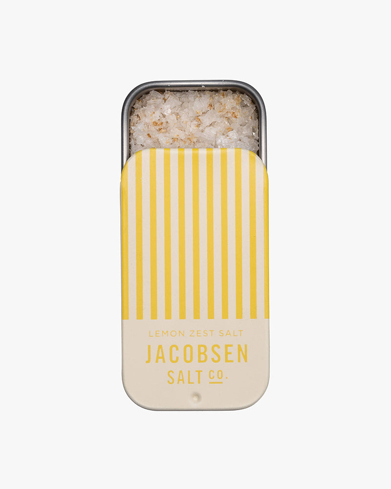 Jacobsen Salt, Infused Lemon Zest Sea Salt Slide Tin