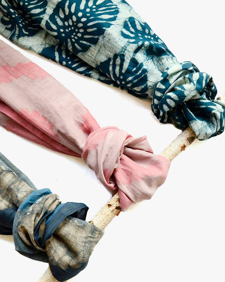Ichcha, Large Block Print Scarf, Patta