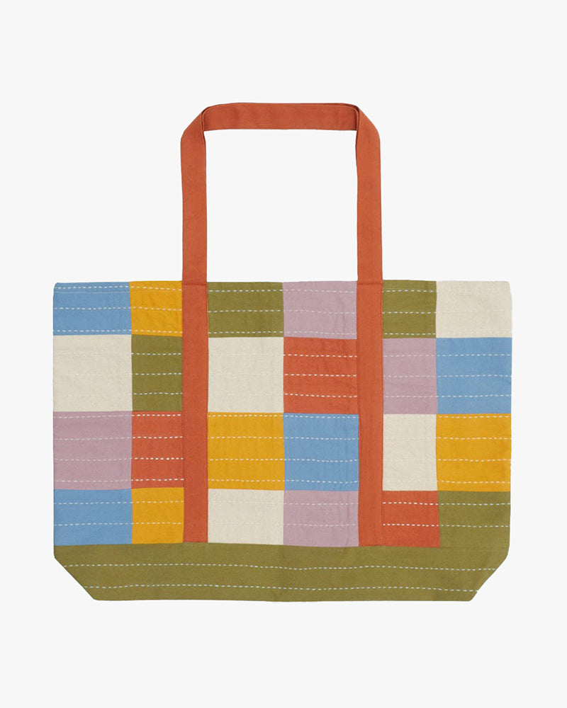Anchal, Checkered Canvas Tote Bag