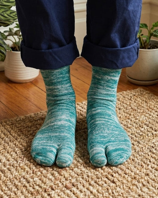 Tabi Socks, Wasi Wasi, Heather Teal